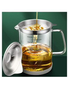 Contenedor de Grasa de Tocino VOPHIA 1.5L con Colador y Tapa