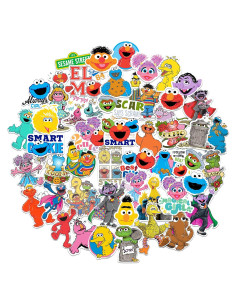 Calcomanías Sesame Street - Paquete de 50 Vinilo Premium