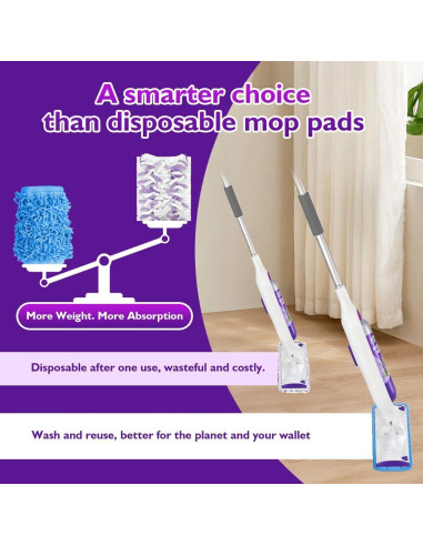 Paños de Mopa Reutilizables Unimade para Swiffer 8 Piezas