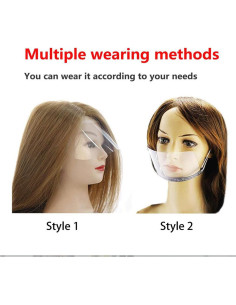 50 Piezas Escudo Facial Desechable Wuluwala para Corte de Cabello 2