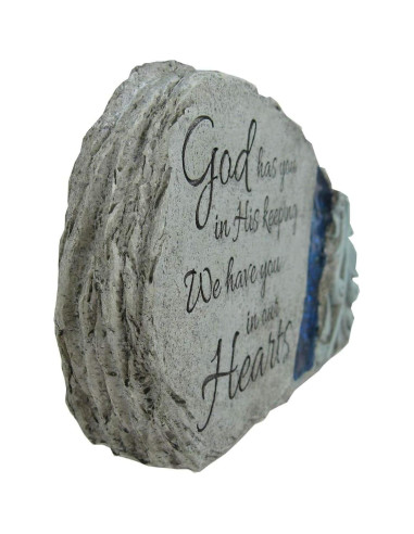 Piedra Conmemorativa de Jardín Carson Azul 12.7cm Brilla en la Oscuridad