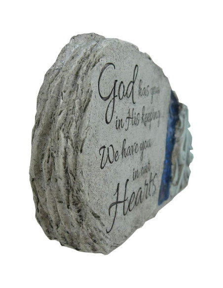 Piedra Conmemorativa de Jardín Carson Azul 12.7cm Brilla en la Oscuridad