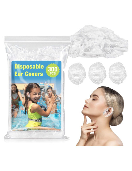 300 Cubiertas de Oído Desechables LY - Impermeables para Ducha y Tinte