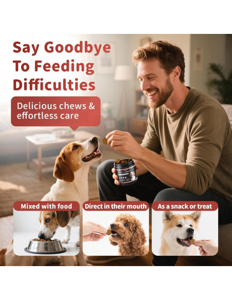 Masticables para Alergias de Perro POPPAW - 90 Unidades Sabor Tocino