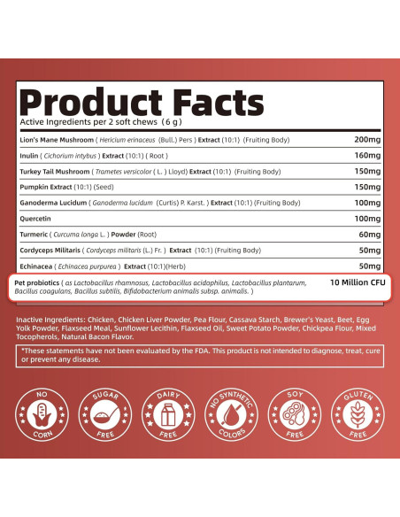 Masticables para Alergias de Perro POPPAW - 90 Unidades Sabor Tocino