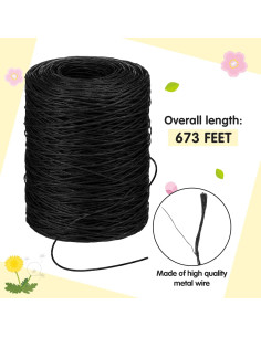 Alambre de Envoltura Floral Syhood 205.7m Negro 26 Calibre 2