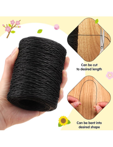 Alambre de Envoltura Floral Syhood 205.7m Negro 26 Calibre