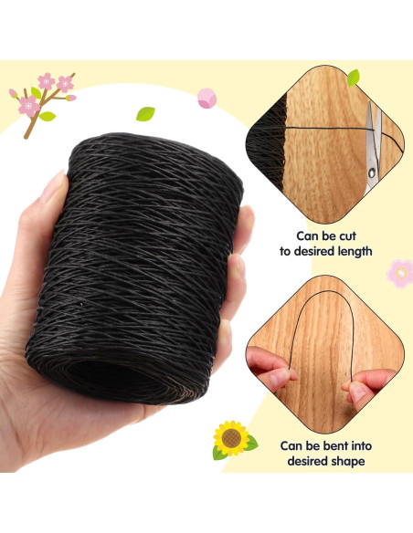 Alambre de Envoltura Floral Syhood 205.7m Negro 26 Calibre