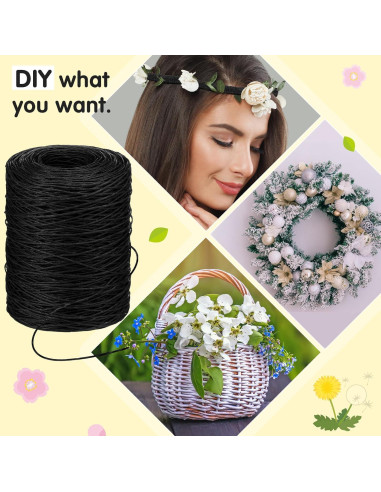 Alambre de Envoltura Floral Syhood 205.7m Negro 26 Calibre