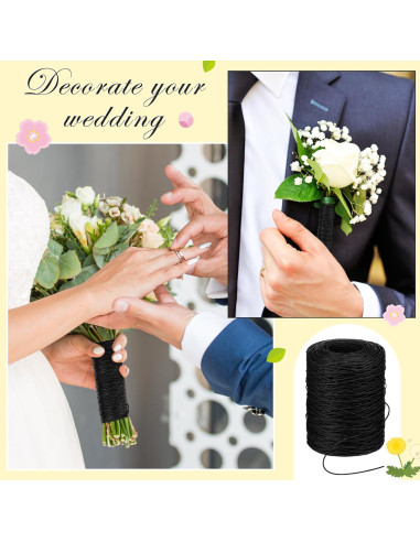 Alambre de Envoltura Floral Syhood 205.7m Negro 26 Calibre