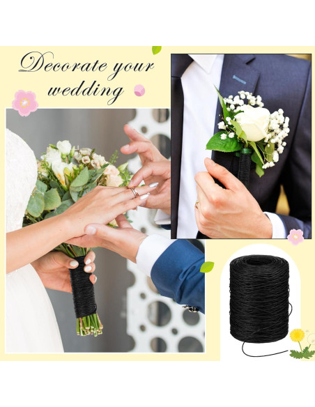 Alambre de Envoltura Floral Syhood 205.7m Negro 26 Calibre