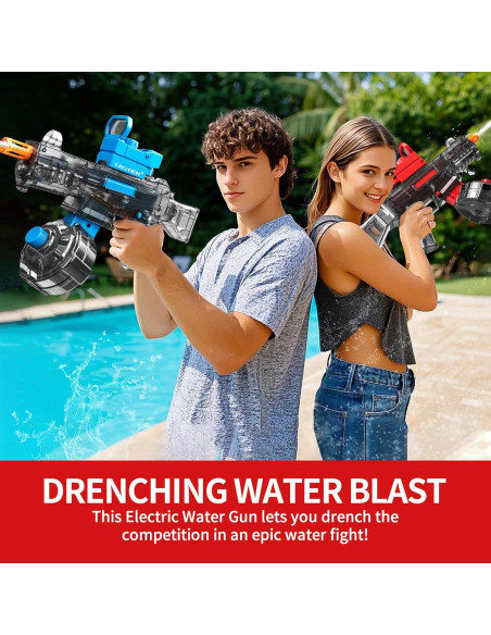 Pistolas de Agua Eléctricas TASTIEN - Paquete de 2, 11 m