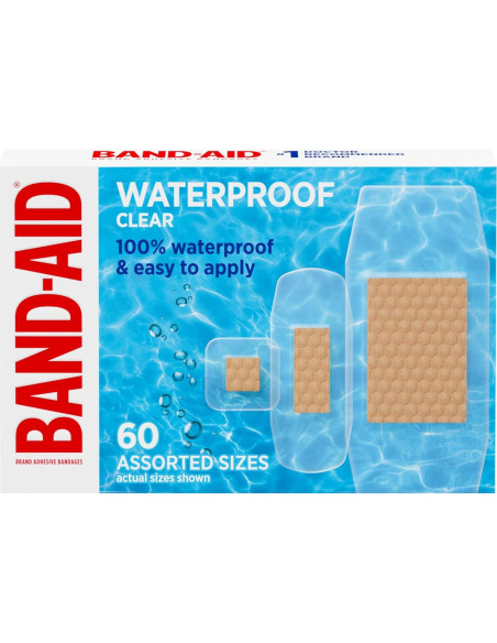 Vendajes Adhesivos Transparentes Impermeables BAND-AID 60 Unidades