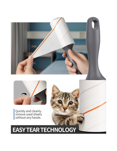 Rodillo Adhesivo MR.SIGA 540 Hojas Extra Pegajosas para Mascotas