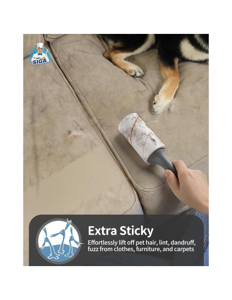 Rodillo Adhesivo MR.SIGA 540 Hojas Extra Pegajosas para Mascotas