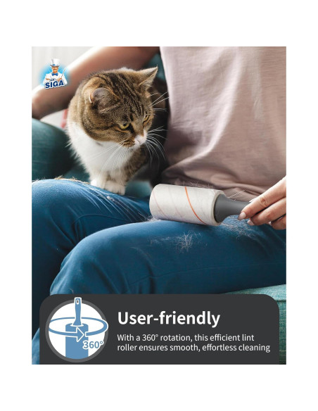 Rodillo Adhesivo MR.SIGA 540 Hojas Extra Pegajosas para Mascotas