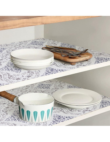 Forro de Estante Tatyanna Boho 30cm x 300cm Antideslizante