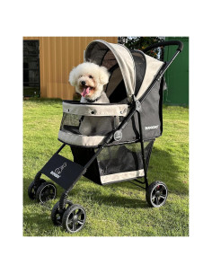 Carrito de Paseo para Mascotas ROODO 4 Ruedas Plegable 13.6kg