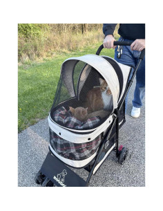 Carrito de Paseo para Mascotas ROODO 4 Ruedas Plegable 13.6kg 2