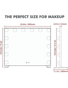Espejo de Maquillaje Iluminado BEAUTME 60x50.7cm LED Táctil 2