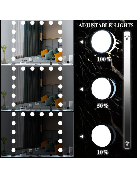 Espejo de Maquillaje Iluminado BEAUTME 60x50.7cm LED Táctil