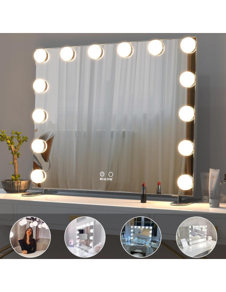 Espejo de Maquillaje Iluminado BEAUTME 60x50.7cm LED Táctil