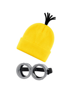 Conjunto de Disfraz Steampunk 2 Pcs Gafas y Gorro Amarillo