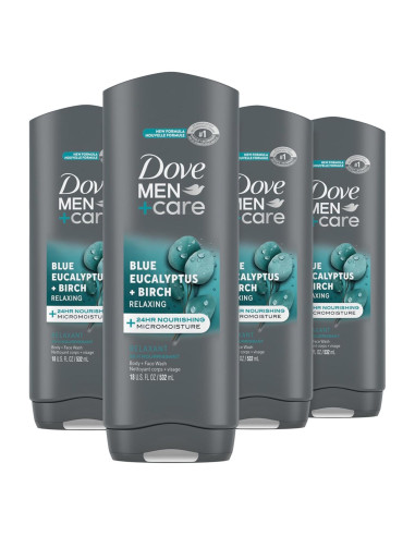 Gel de Ducha Dove Men+Care Eucalipto Azul 532 ml Pack 4