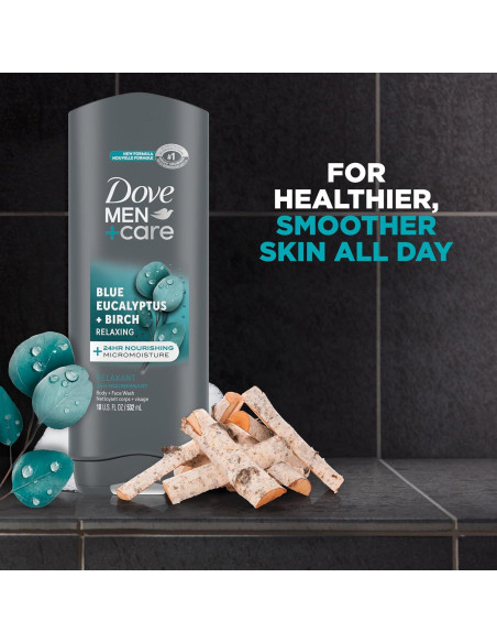 Gel de Ducha Dove Men+Care Eucalipto Azul 532 ml Pack 4
