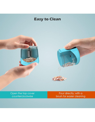 Sacapuntas Eléctrico Zuukoo Azul, Automático y Manual, Portátil