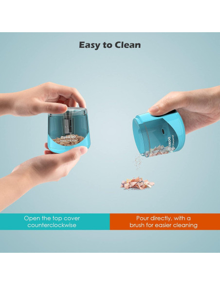 Sacapuntas Eléctrico Zuukoo Azul, Automático y Manual, Portátil