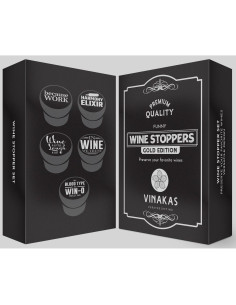 Juego de 5 Tapones de Vino de Silicona EL ÚNICO REGALO 2