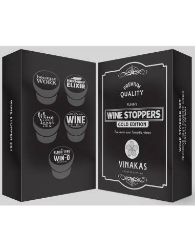 Juego de 5 Tapones de Vino de Silicona EL ÚNICO REGALO