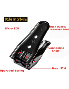 Cortador de tarjeta SIM 2 en 1 HIYITKS con adaptadores y pin 2