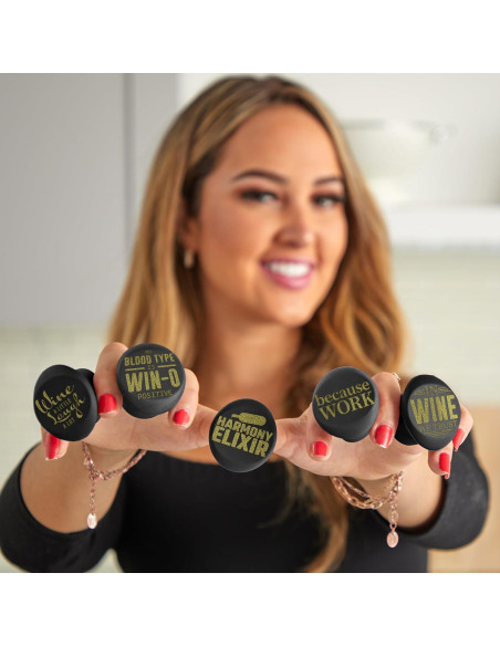 Juego de 5 Tapones de Vino de Silicona EL ÚNICO REGALO