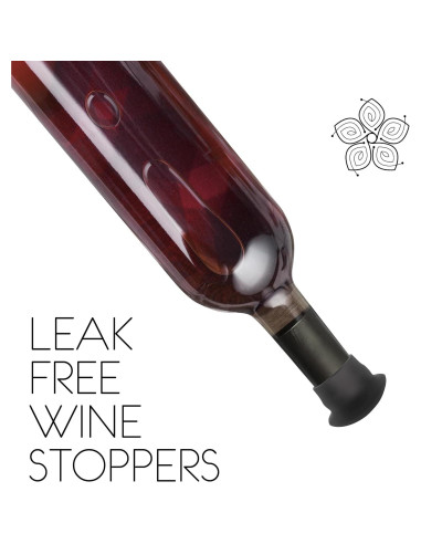 Juego de 5 Tapones de Vino de Silicona EL ÚNICO REGALO