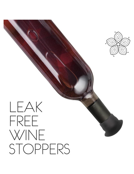 Juego de 5 Tapones de Vino de Silicona EL ÚNICO REGALO
