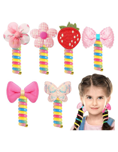Bandas de Pelo Espirales Coloridas JUNEBRUSHS 6Pcs