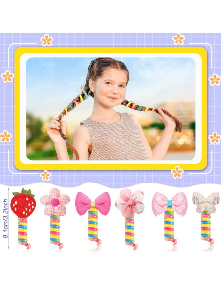 Bandas de Pelo Espirales Coloridas JUNEBRUSHS 6Pcs