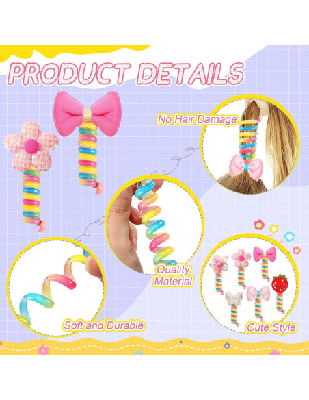 Bandas de Pelo Espirales Coloridas JUNEBRUSHS 6Pcs