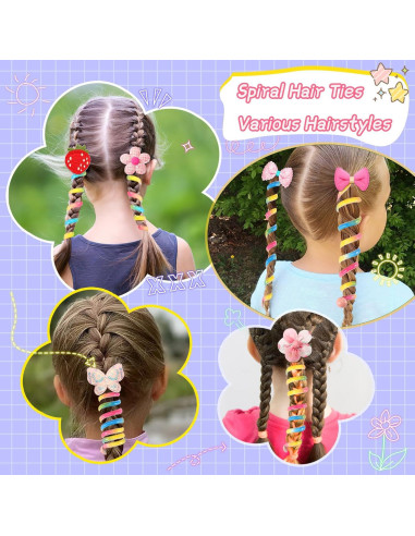 Bandas de Pelo Espirales Coloridas JUNEBRUSHS 6Pcs