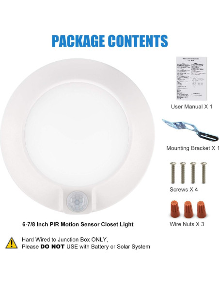 Luz de Techo LED con Sensor de Movimiento GUARANTLED 10W 3000K