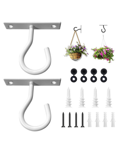 Ganchos de Techo AnDock 2Pack 2.5" para Plantas - Blanco