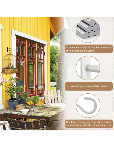 Ganchos de Techo AnDock 2Pack 2.5" para Plantas - Blanco