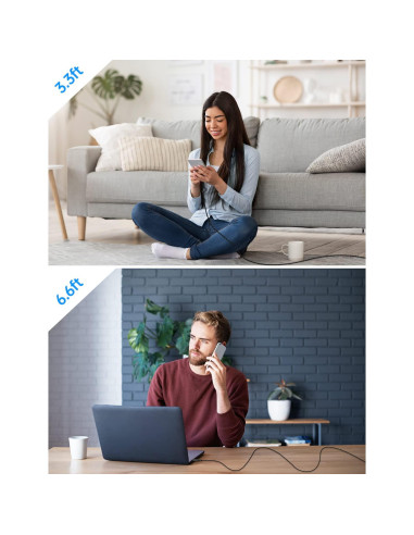 Cable de Carga Magnético USB C Aripps 3-Pack 1m/2m Carga Rápida 60W