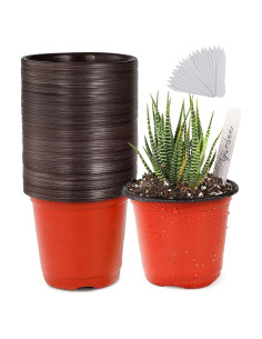 Macetas de Plástico TDHDIKE 10.16 cm para Vivero 50pcs