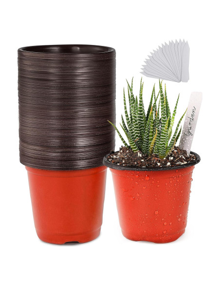 Macetas de Plástico TDHDIKE 10.16 cm para Vivero 50pcs