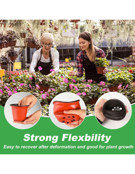 Macetas de Plástico TDHDIKE 10.16 cm para Vivero 50pcs