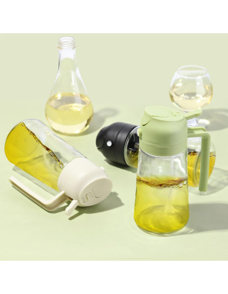 Rociador de Aceite 2 en 1 Widgetgogo 470ml Vidrio Negro