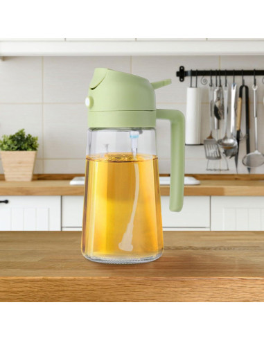 Rociador de Aceite 2 en 1 Widgetgogo 470ml Vidrio Negro